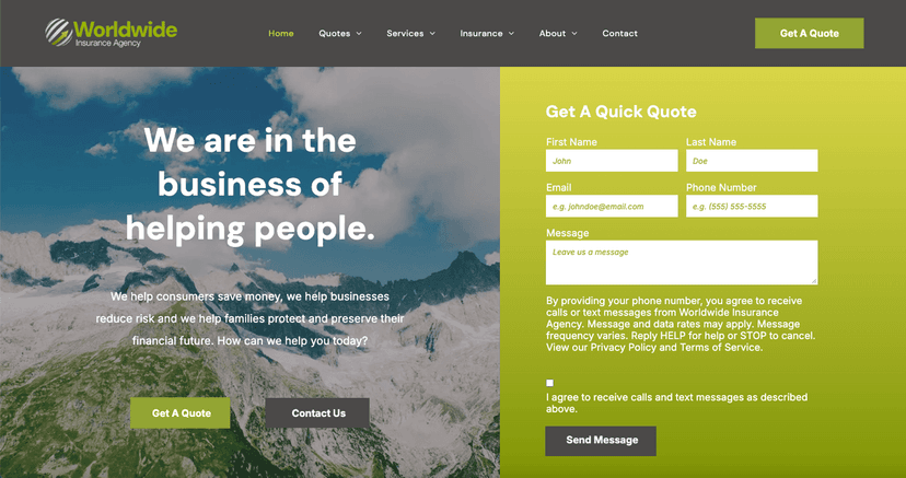 Flex insurance website template