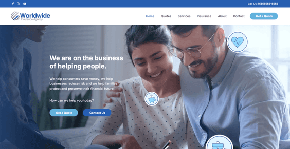 Prime insurance website template