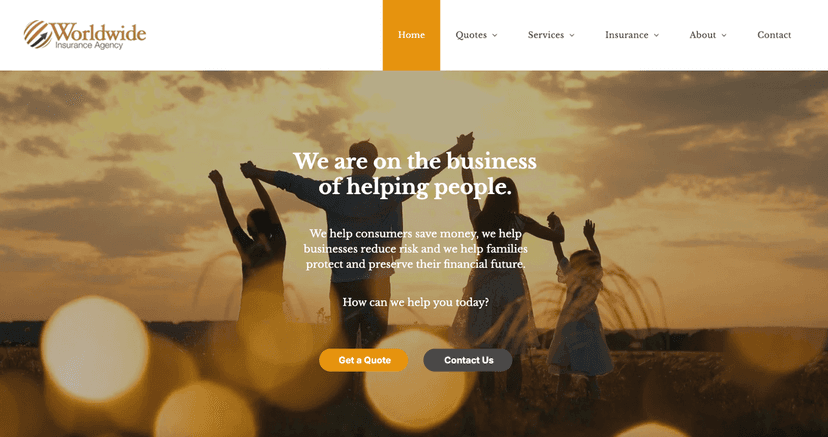 Archer insurance website template